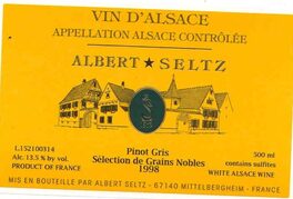 Pinot Gris Sélection De Grains Nobles