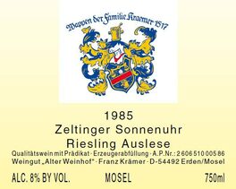 Zeltinger Sonnenuhr