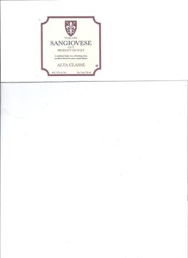 Sangiovese I.G.T.