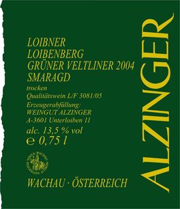 Loibenberg Grüner Veltliner Smaragd Alzinger