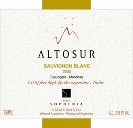 Finca Sophenia Sauvignon Blanc Altosur