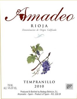 Amadeo Tempranillo Rioja