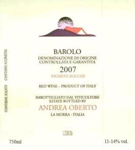 Barolo Vigneto Rocchr