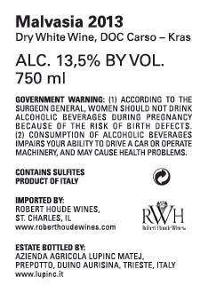 Malvasia Dry White Wine