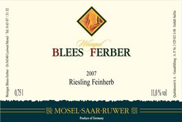 Riesling Feinherb