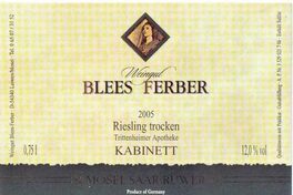 Trittenheimer Blees - Ferber Riesling Kabinett Trocken