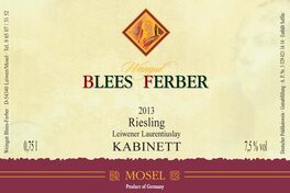 Leiwener Laurentiuslay Riesling Kabinett Mild - Sweet
