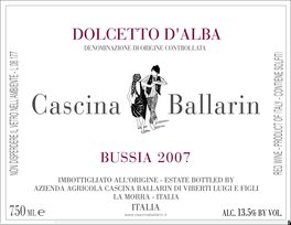 Dolcetto D'alba Bussia