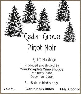 Cedar Grove Pinot Noir