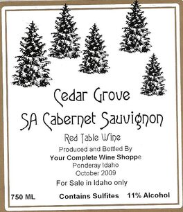 Cedar Grove Sa Cabernet Sauvignon