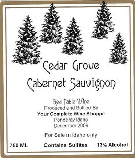 Cedar Grove Cabernet Sauvignon