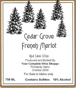 Cedar Grove French Merlot