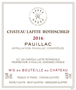 R Dom Chateau Lafite Rothschild Pauillac