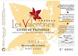 Les Valentines Cotes De Provence