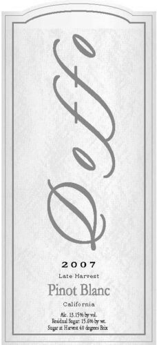 Late Harvest Pinot Blanc