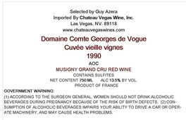 Cuvee Vieilles Vignes