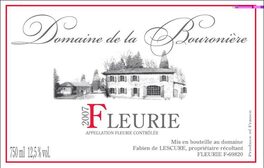 Domaine De La Bouronière Aoc Fleurie