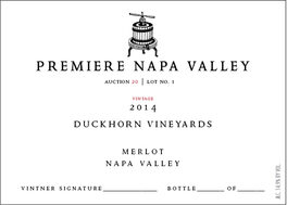 Premiere Napa Valley