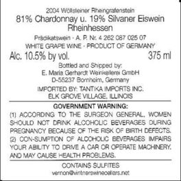 Wöllsteiner Rheingrafenstein Chardonnay Silvaner Eiswein