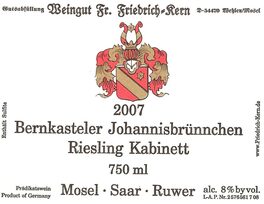 Bernkasteler Johannisbrünnchen Riesling Kabinett