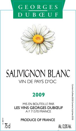 Sauvignon Blanc Vin De Pays D'oc