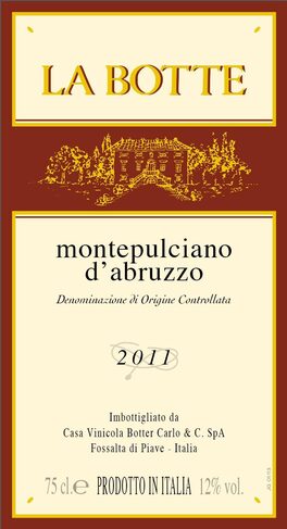 La Botte Montepulciano D'abruzzo