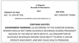 Le Ragnaie Brunello Di Montalcino