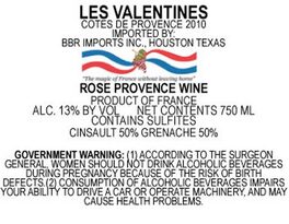Les Valentines Cotes De Provence