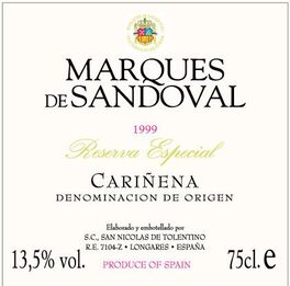 Marques De Sandoval Tempranillo