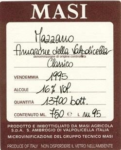 Mazzano Amarone Della Valpolicellar Classico