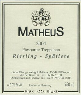 Riesling Gutsabfüllung