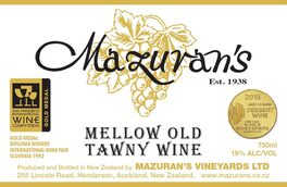 Mellow Old Tawny Wine