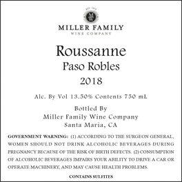 Roussanne Paso Robles