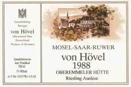 Oberemmeler Hütte Riesling Auslese