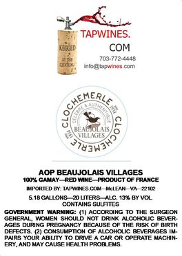 Beaujolais Villages Clochemerle